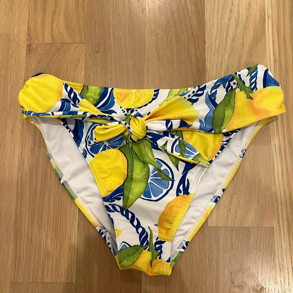 Women’s high waist Kenny flowers lemon bikini bottoms